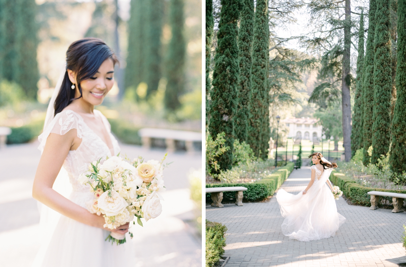 Bridal portrait - Bride in a ballgown from BHLDN