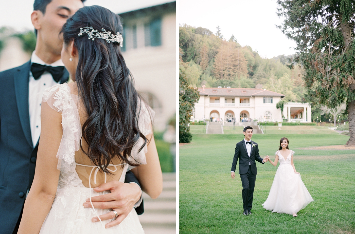 Bride and groom portraits for a California Wedding