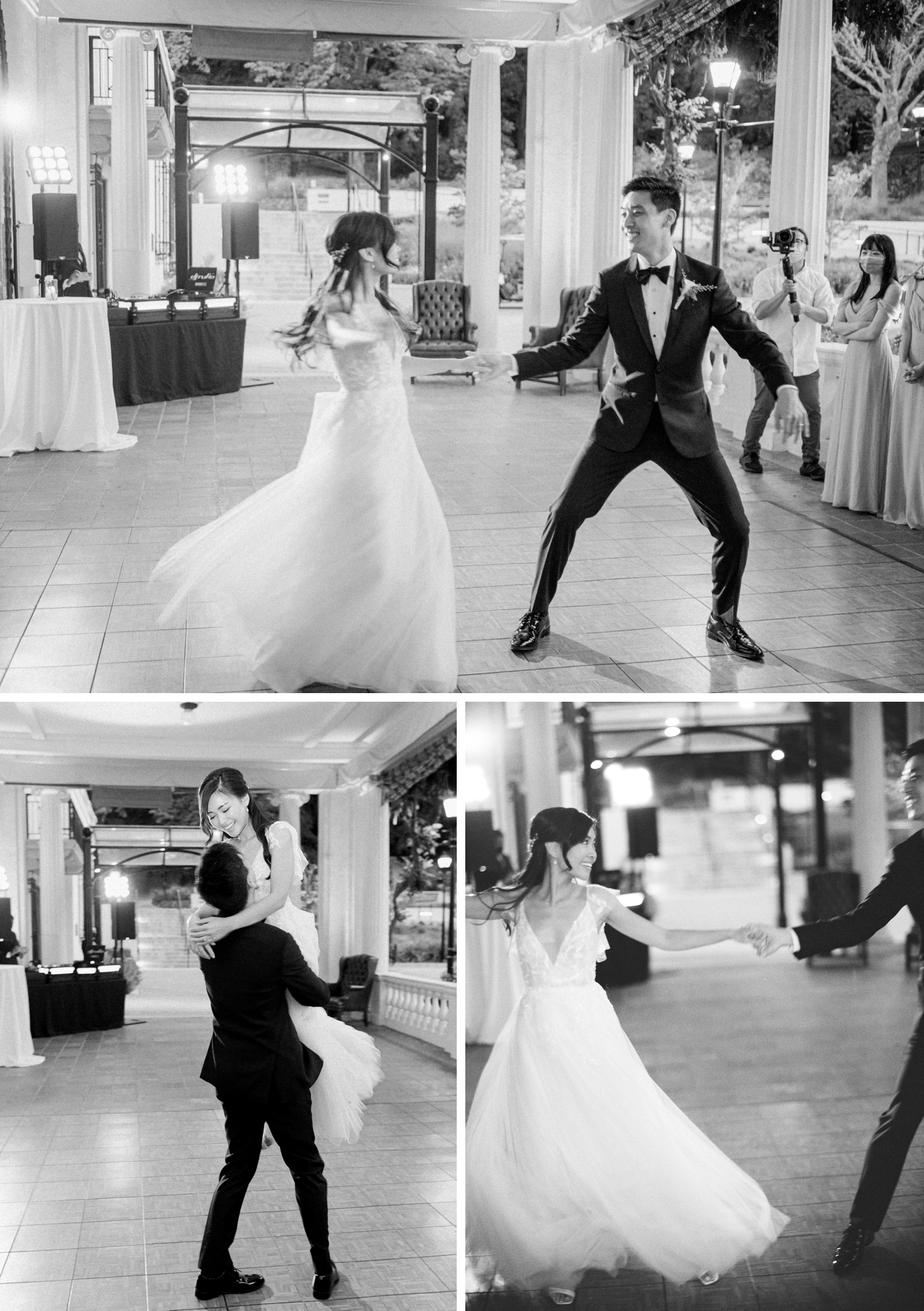 Bride and groom first dance