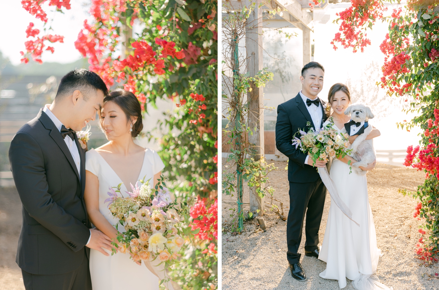 Bride and groom portraits at Aracely Cafe