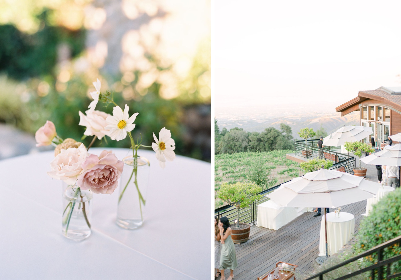 Outdoor reception at Thomas Fogarty Winery