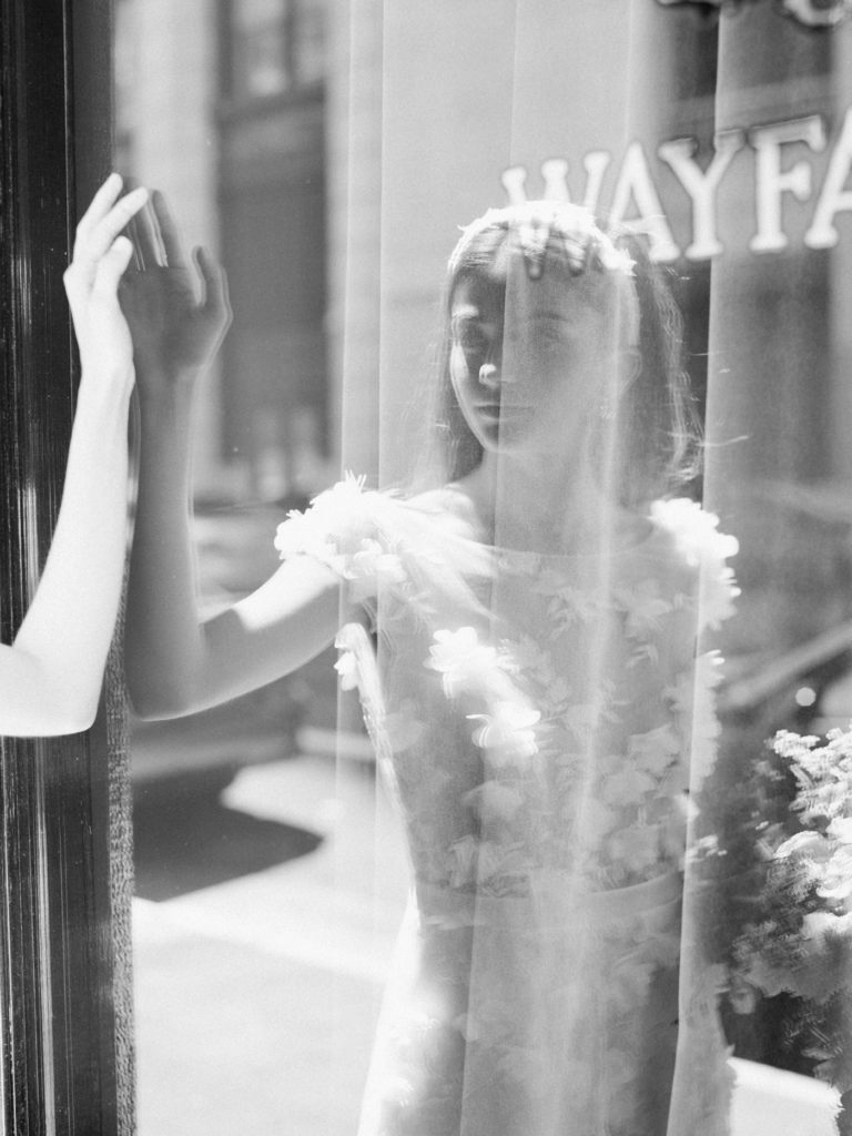 Black and white fine art bridal photography